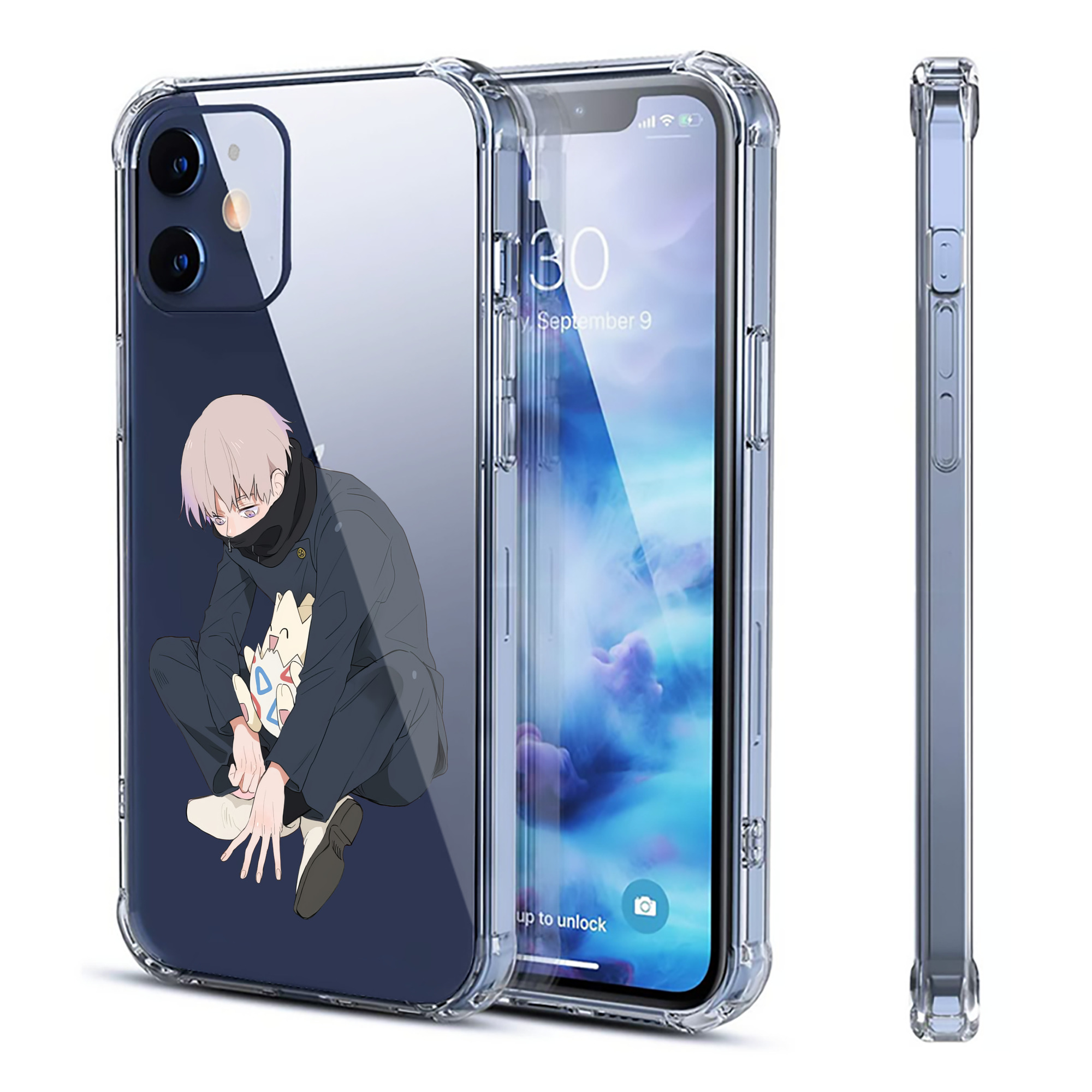 （画像用） 呪術廻戦 Jujutsu Kaisen 【iPhone 12シリーズ対応】透明スマホケース（クリアソフトケース）